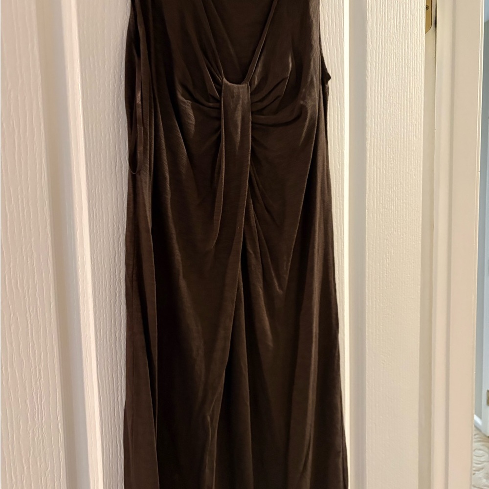 Casual Brown Loft Sleeveless Dress